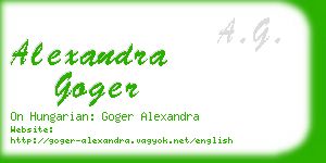 alexandra goger business card